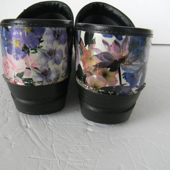 SANITA FLORAL COMFORT DANISH PROFESSIONAL NURSE CLOGS SZ 39 - Picture 4 of 7